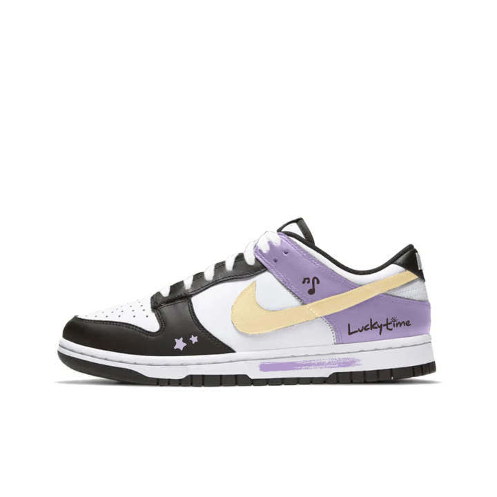 Nike Nike Dunk Composite Material Fashion Abrasion Resistant Low top Skateboard Shoes Unisex Purple Yellow