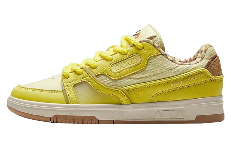 Anta AOYU Sea Breeze Coconut Slip Resistant Abrasion Resistant Low top Skateboard Shoes Men's Yellow