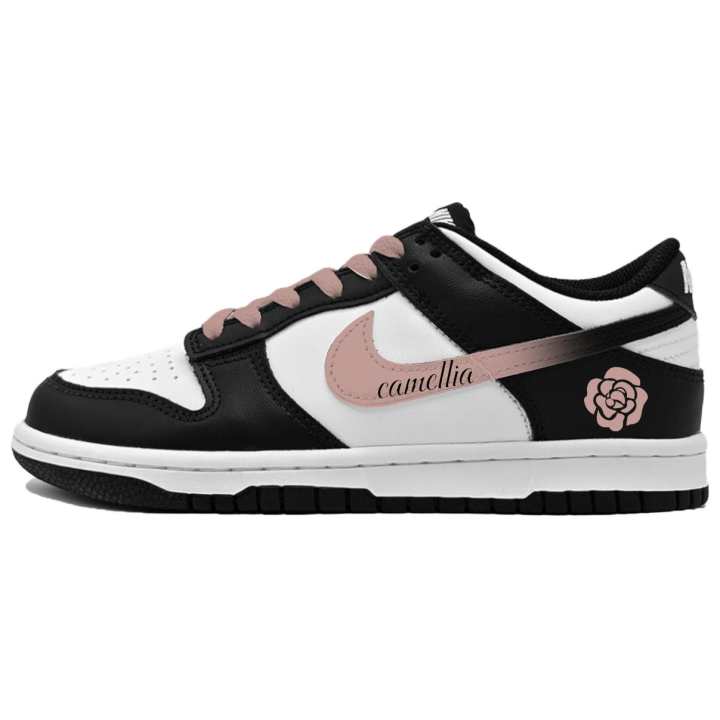 Nike Nike Dunk Cushioning Abrasion Resistant Cushioning, Wear Resistant Low top Skateboard Shoes Unisex Black Pink