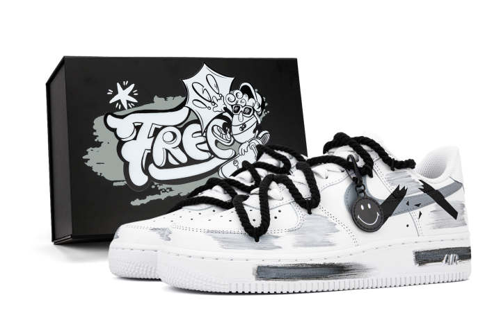 Nike Nike Air Force 1 Non Slip And Waterproof Abrasion Resistant Lightweight Breathable Low top Skateboard Shoes Unisex
