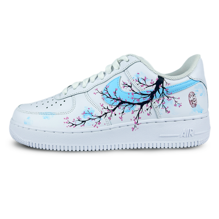 Nike Nike Air Force 1 Cherry Blossom Light Dream Abrasion Resistant Abrasion Resistant Low top Skateboard Shoes Men's White