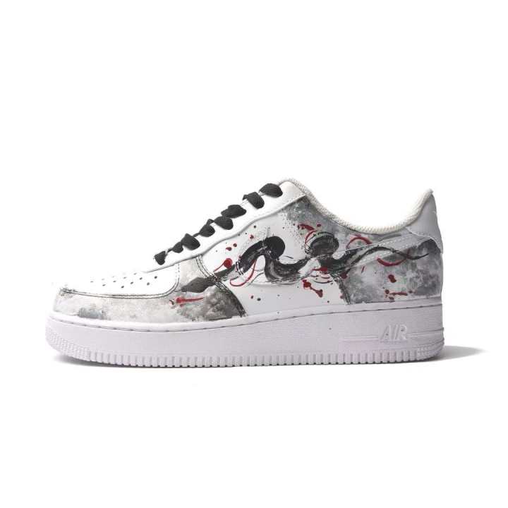 Nike Nike Air Force 1 Synthetic Leather Slip Resistant Abrasion Resistant Low top Skateboard Shoes Unisex White