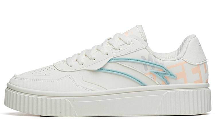 Anta Life Collection Slip Resistant Abrasion Resistant Low top Skateboard Shoes Women's White Blue