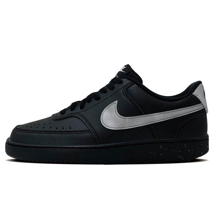 Nike Nike Court Vision 1 Sparkling Silver Synthetic Leather Abrasion Resistant Abrasion Resistant Mid top Skateboard Shoes