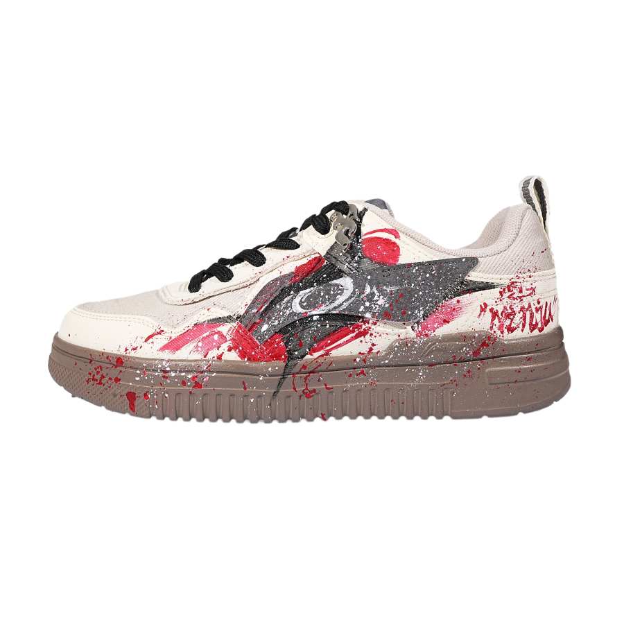 Li-Ning Li Ning Cyan Cloud Slip Resistant Cushioning Abrasion Resistant Low top Skateboard Shoes Men's Beige Red Black