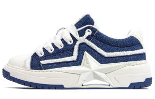 PENTAGONAL HEART Low top Skateboard Shoes Unisex Dark Blue