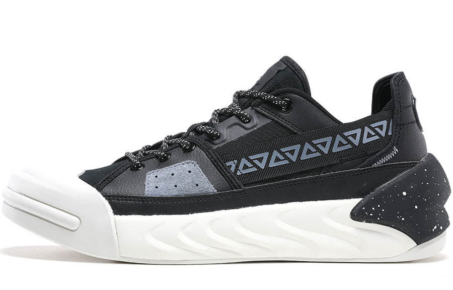 PEAK Liu Taichi Breathable Low top Skateboard Shoes Men's Black White