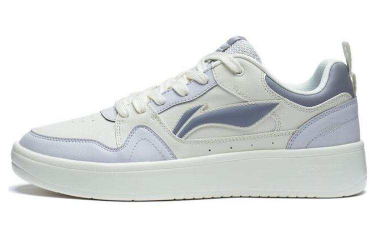 Li-Ning Li Ning Line 2.0 Abrasion Resistant Breathable Low top Skateboard Shoes Men's White Gray
