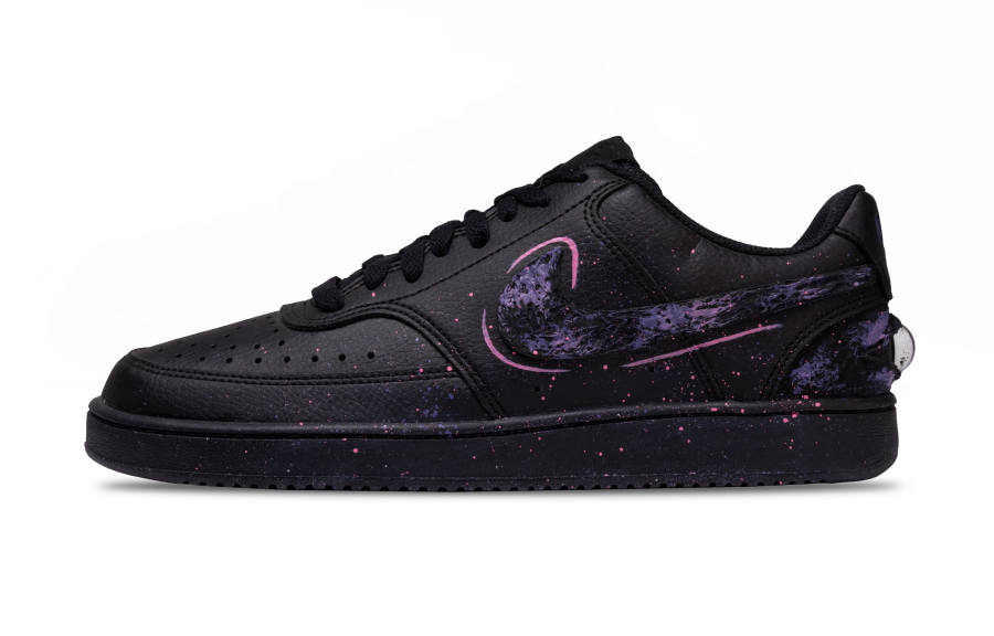 Nike Nike Court Vision Abrasion Resistant Low top Skateboard Shoes Unisex Black