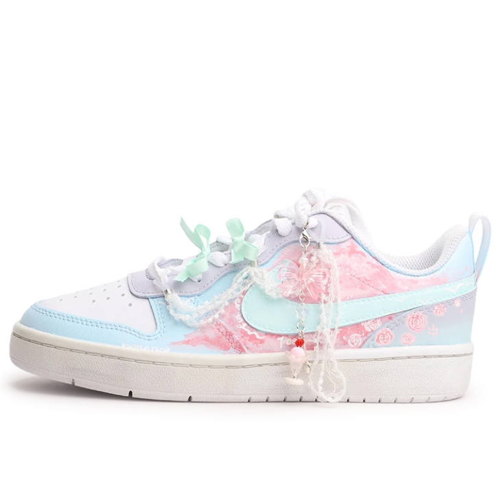 Nike Nike Court Borough Low 2 Low top Skateboard Shoes Women's Blue Pink