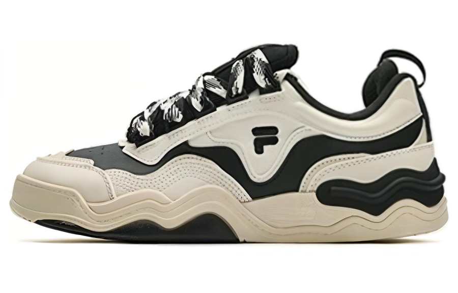 FILA FUSION KICK Wave Sole Skateboard Shoes Low top Skateboard Shoes Women's Black White