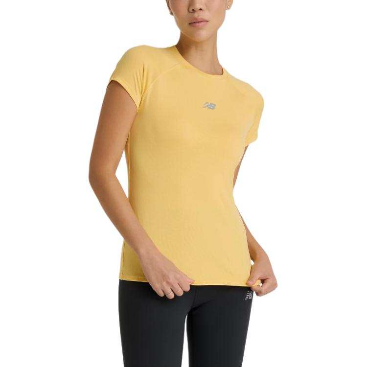 New Balance New Balance T Shirts Women's Yellow Crew Neck