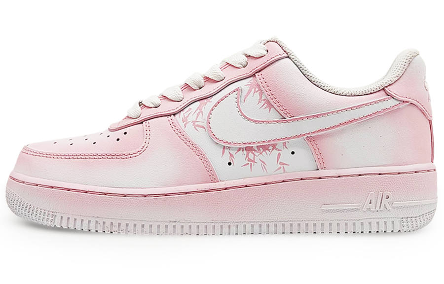 Nike Nike Air Force 1 Slip Resistant Abrasion Resistant Low top Skateboard Shoes Unisex Pink White