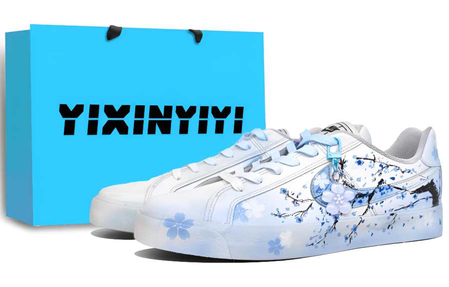 Nike Nike Court Royale AC Abrasion Resistant Lightweight Low top Skateboard Shoes Unisex Butterfly Blue