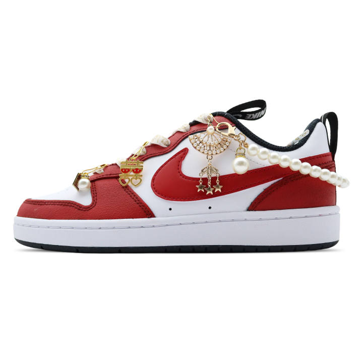 Nike Nike Court Borough Abrasion Resistant Low top Skateboard Shoes GS Red White