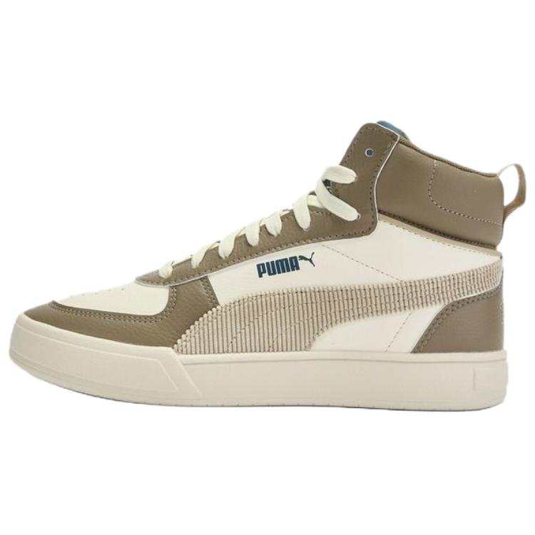PUMA Caven Mid top Skateboard Shoes Unisex Beige White Brown