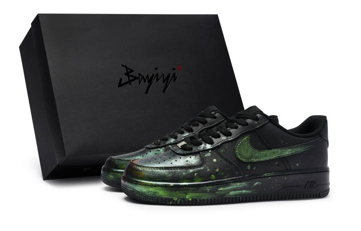 Nike Nike Air Force 1 Skateboard Shoes Unisex Low Top Black/Green