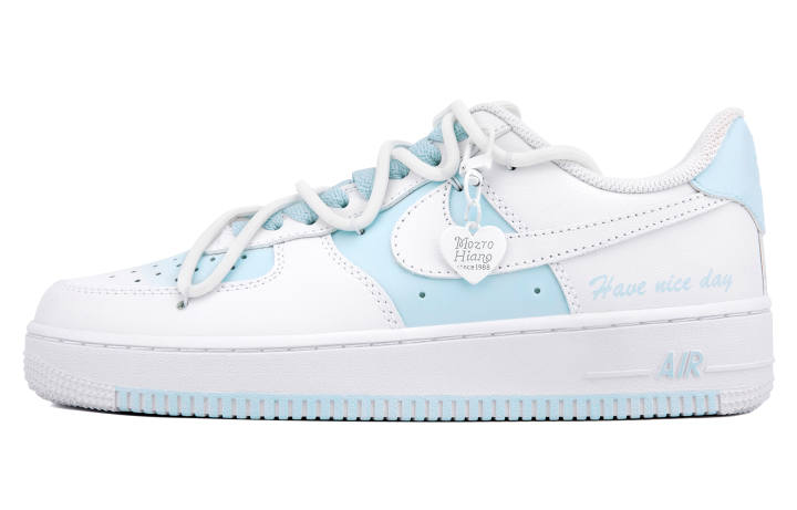 Nike Nike Air Force 1 Abrasion Resistant Abrasion Resistant Low top Skateboard Shoes Men's Blue White