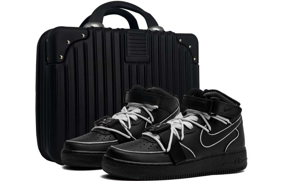 Nike Nike Air Force 1 Abrasion Resistant Balance Abrasion Resistant Balance Mid top Skateboard Shoes Unisex Black