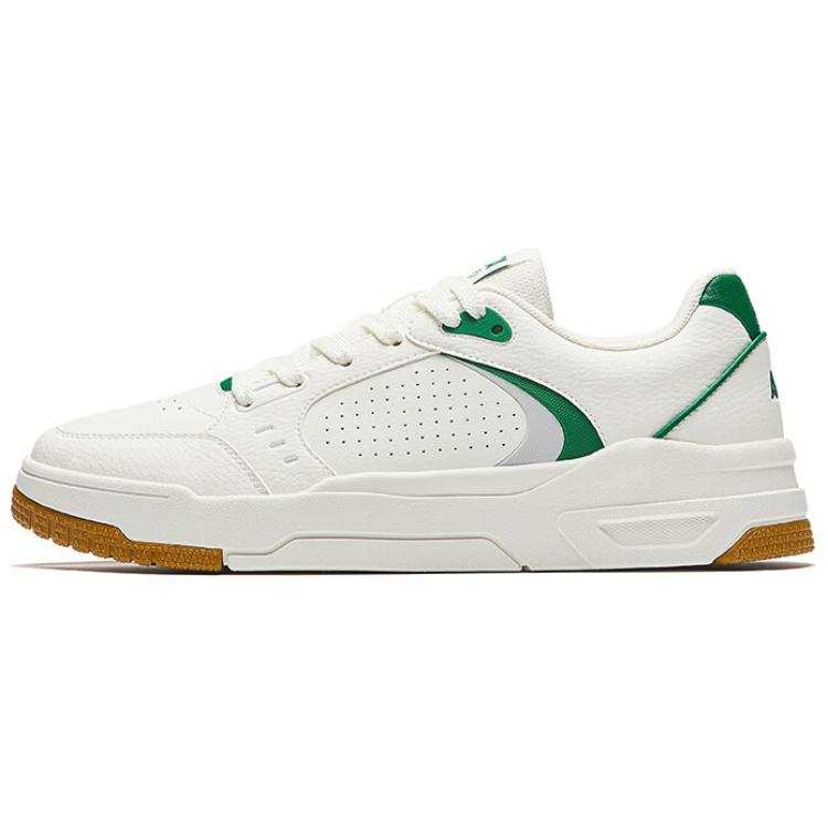 Anta 982GZ Slip Resistant Low top Skateboard Shoes Men's White Green