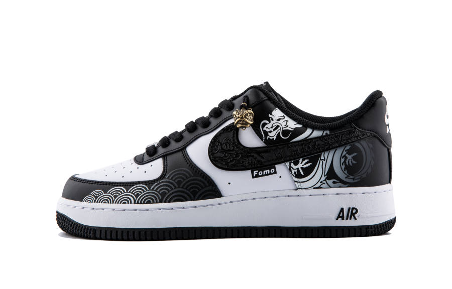 Nike Nike Air Force 1 Fomo Slip Resistant, Abrasion Resistant, Lightweight Low top Skateboard Shoes Unisex Black White