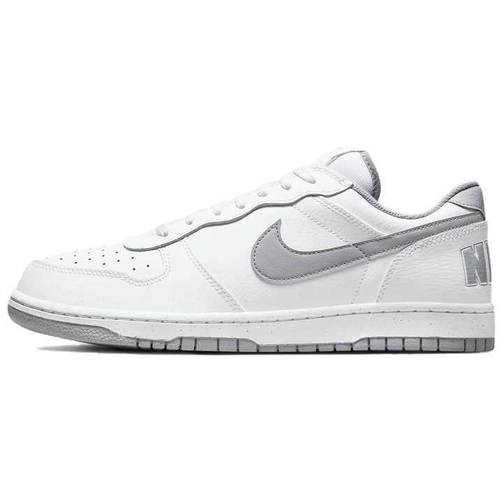 Nike Nike Big Low Synthetic Leather, Split Cow Leather Low top Skateboard Shoes Men's White