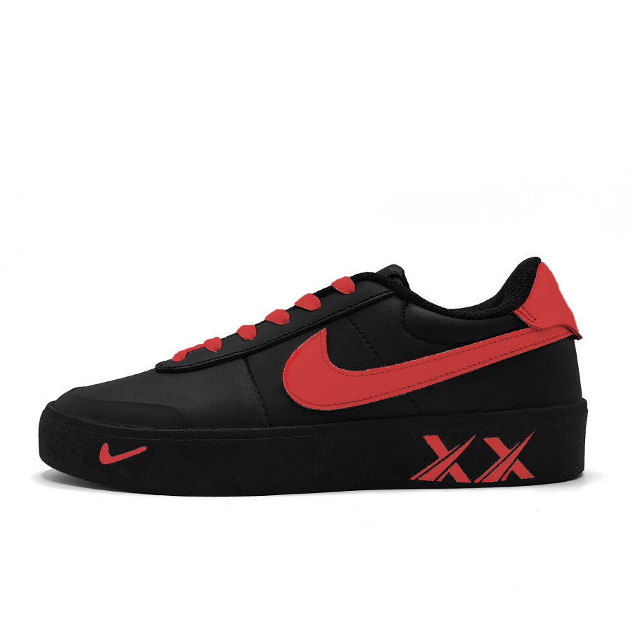 Nike Nike Court Shot Do You Know? Abrasion Resistant Abrasion Resistant Low top Skateboard Shoes Unisex Black Red