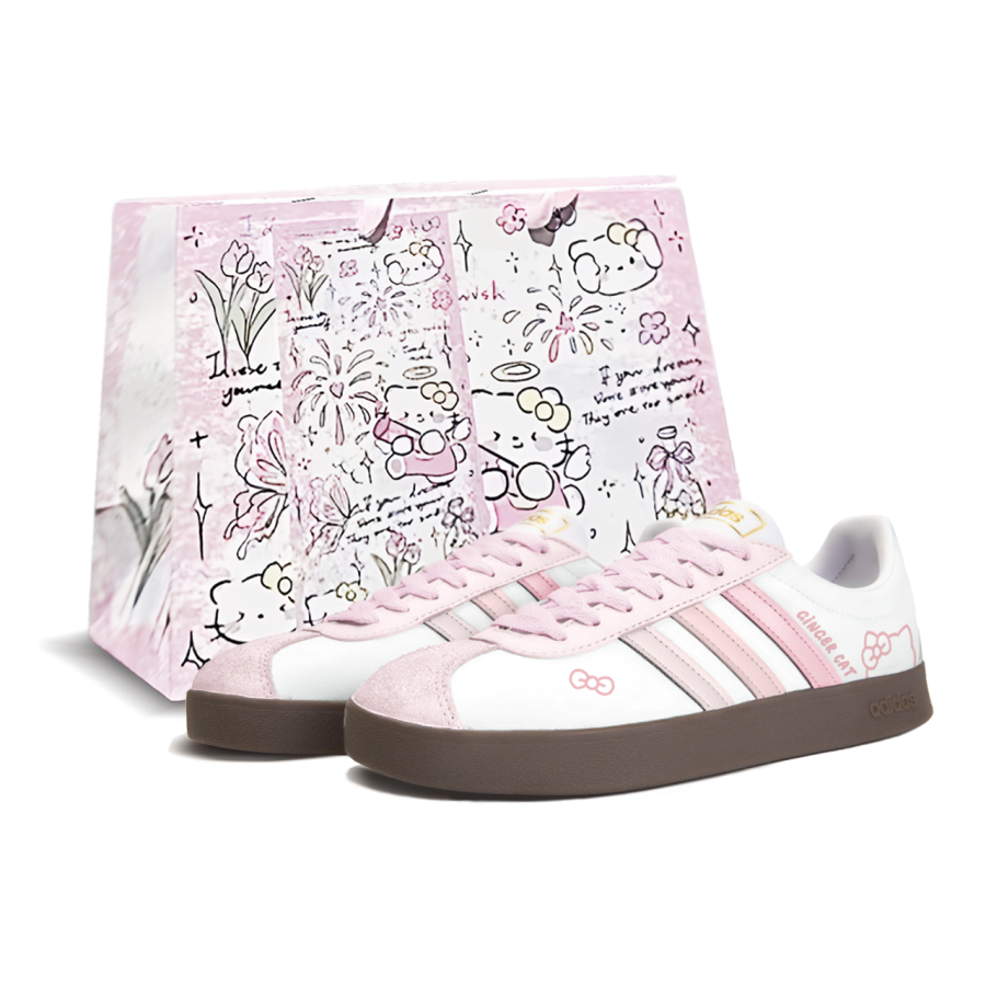 Adidas Adidas VL COURT 2.0 Star Joy Manufacturing, Sweet Cat Gift Box Abrasion Resistant Abrasion Resistant Low top