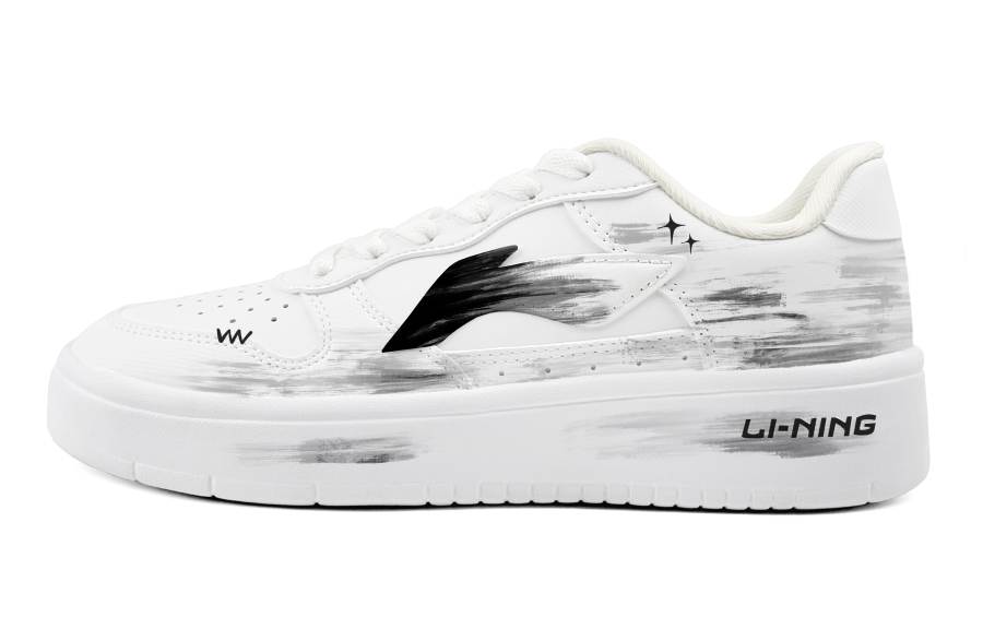 Li-Ning Li Ning Floating Boat Lightweight Breathable Lightweight And Breathable Low top Skateboard Shoes Unisex White Dark Gray