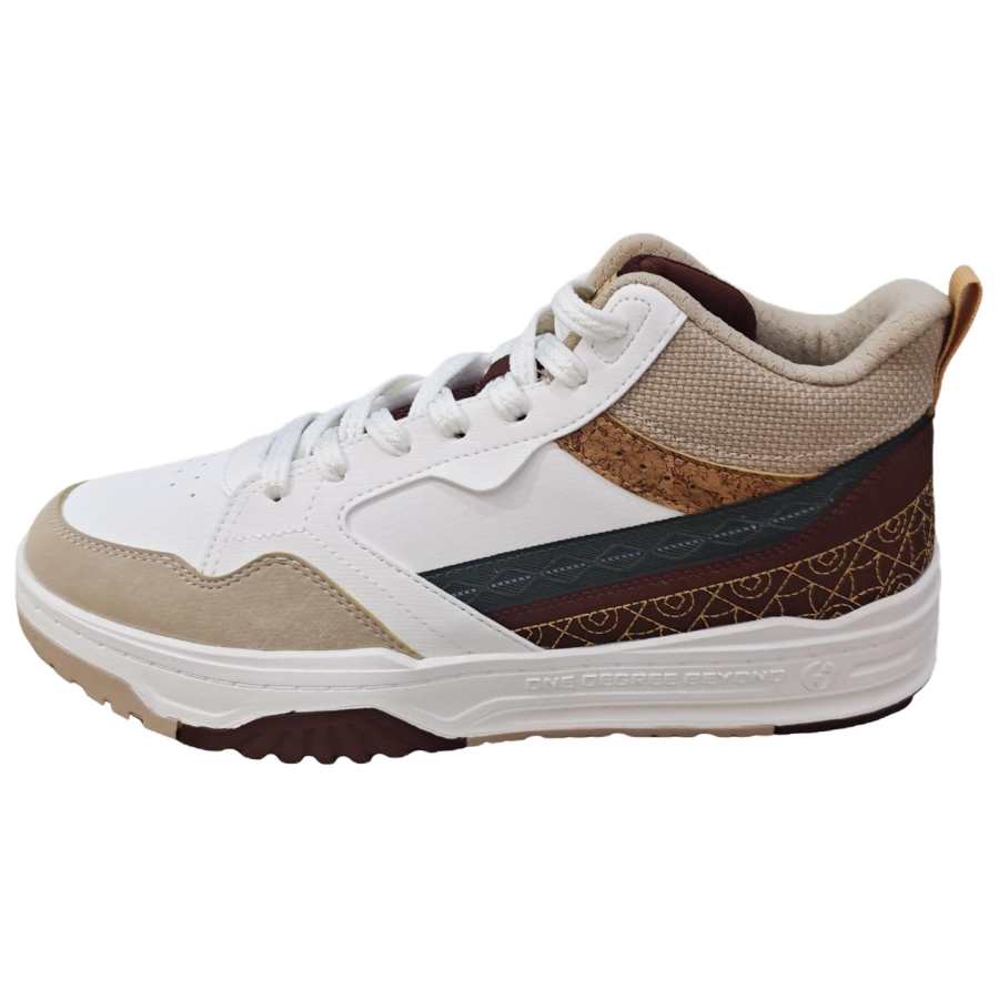 361° Mid top Skateboard Shoes Men's White Brown