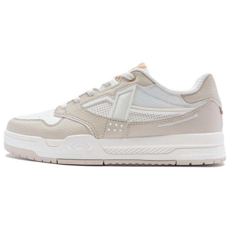 XTEP Yushuai Jie Slip Resistant Low top Skateboard Shoes Women's Ecru