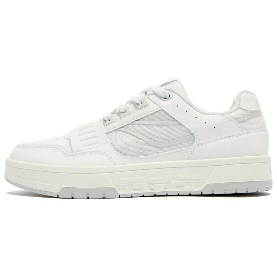 QIAODAN Quality Drying Slip Resistant Abrasion Resistant Low top Skateboard Shoes Women's Jordan White Gray Silver