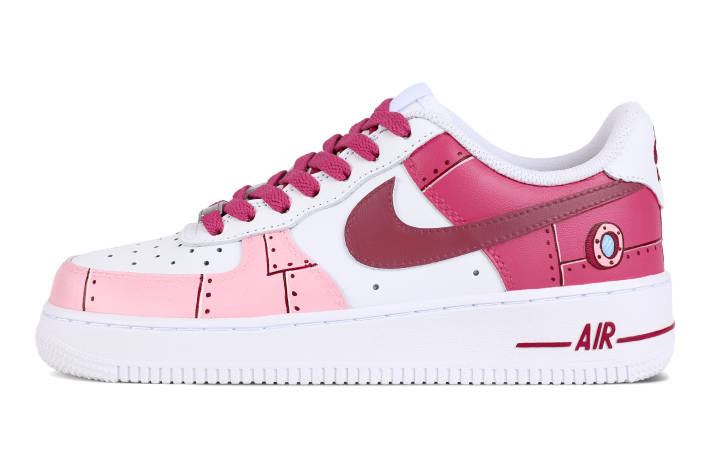 Nike Nike Air Force 1 Cushioning Low top Skateboard Shoes Unisex Fuchsia