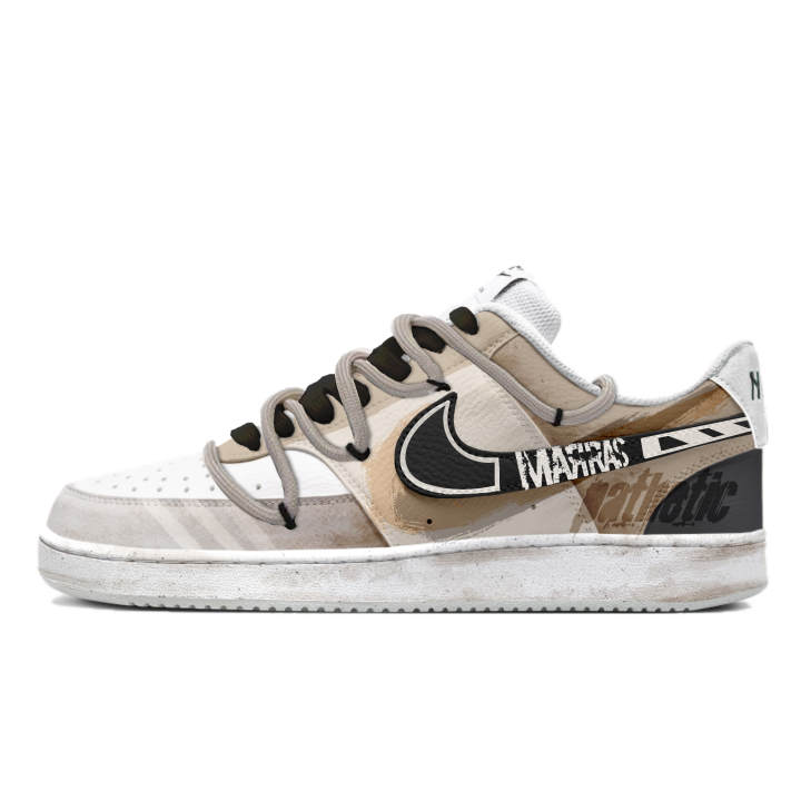 Nike Nike Court Vision 1 Freedom Panda, Sand Dune Dash Slip Resistant Low top Skateboard Shoes Men's Brown Yellow