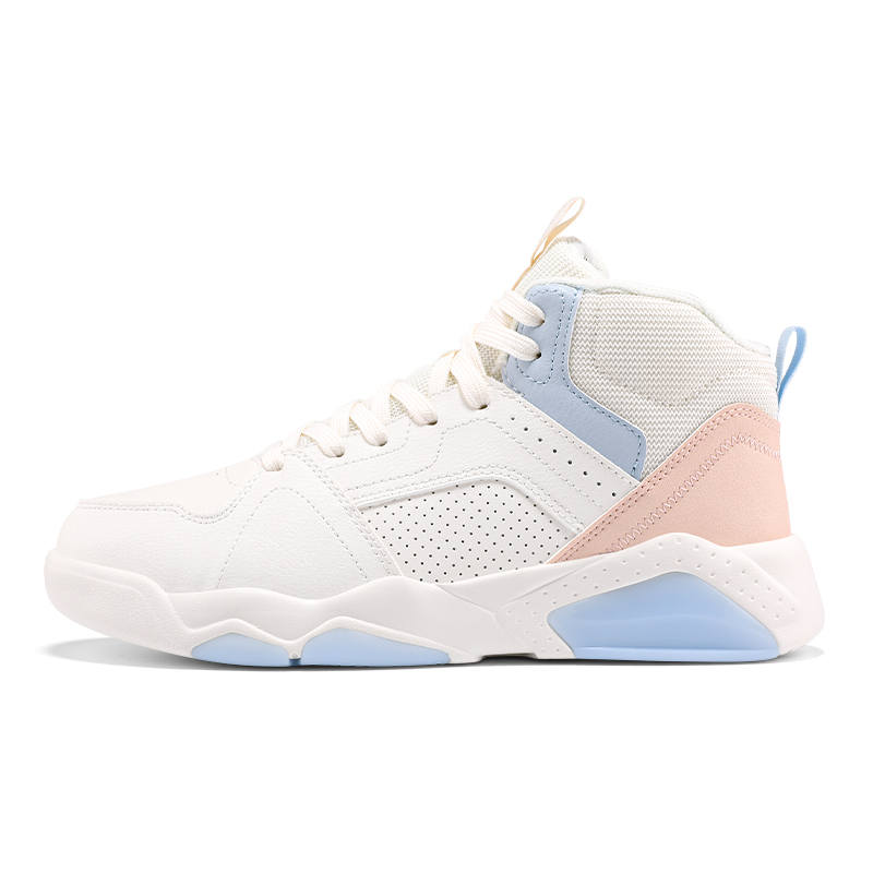 361° Versatile Comfortable, Fleece Lined Thermal Slip Resistant High top Skateboard Shoes Women's White Blue Pink