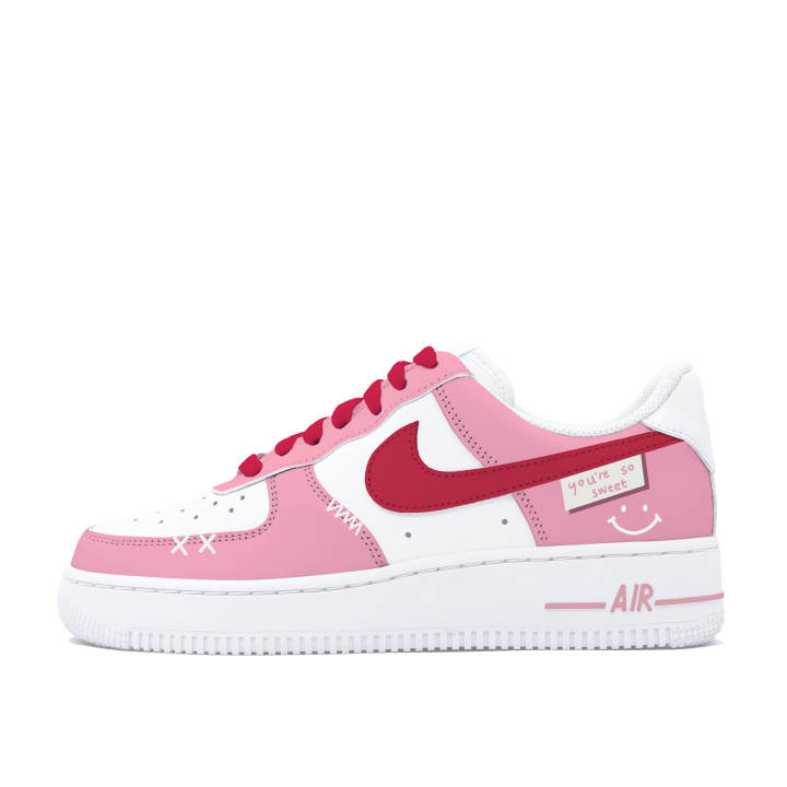 Nike Nike Air Force 1 Slip Resistant Abrasion Resistant Low top Skateboard Shoes Women's Pink