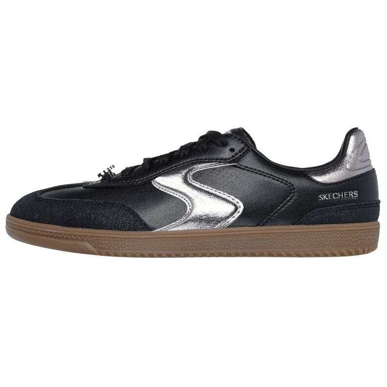 Skechers Low top Skateboard Shoes Women's Black Silver