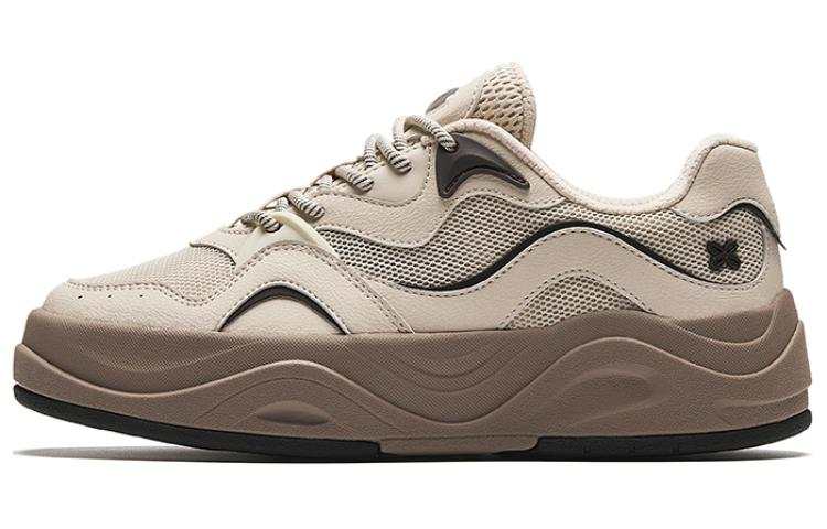 Anta Seaweed Cushioning Abrasion Resistant Lightweight Height Increasing Low top Skateboard Shoes Women's Brown