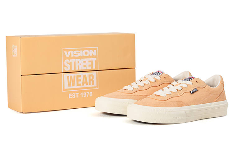 Vision Street Wear Flat Top Low top Skateboard Shoes Unisex Soft Peach