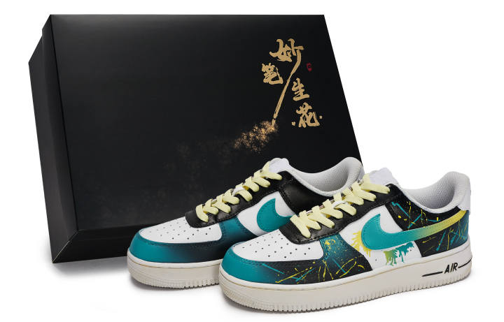 Nike Nike Air Force 1 Skateboard Shoes Unisex Low Top Yellow/Blue