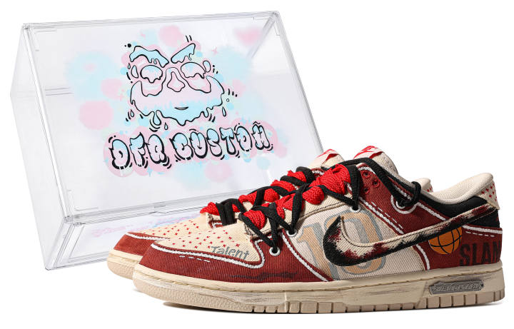 Nike Nike Dunk Low top Skateboard Shoes Men's Red White