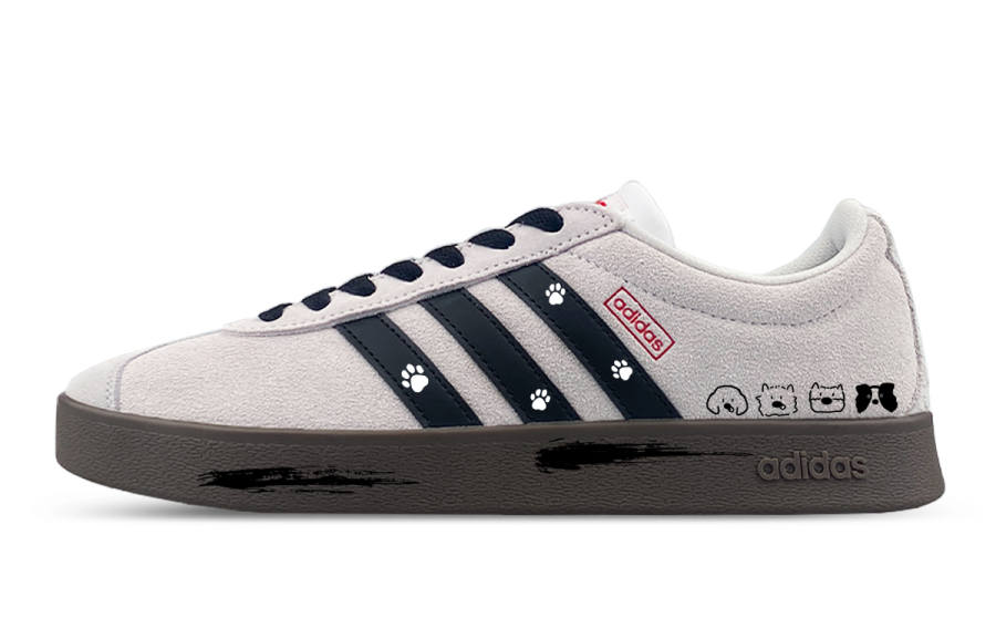 Adidas Neo VL Court 2.0 Low top Skateboard Shoes Unisex Gray