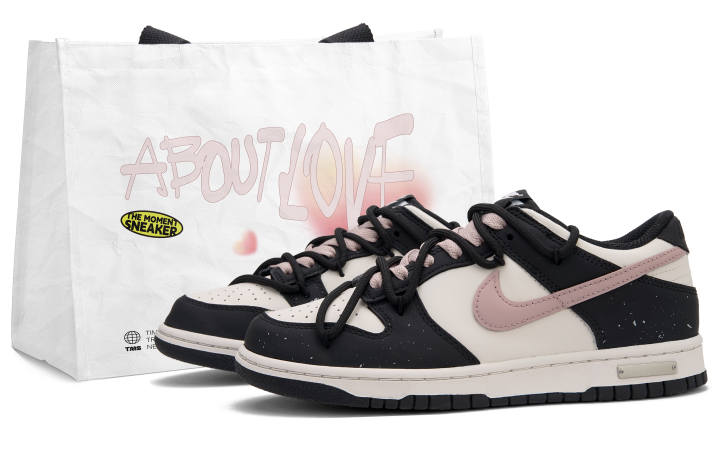Nike Nike Dunk Berry Milk Tea 2.0 Low top Skateboard Shoes Women's Black White Pink