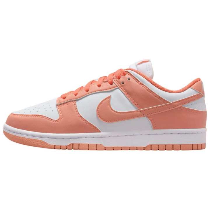 Nike Nike Dunk Slip Resistant Abrasion Resistant Low top Skateboard Shoes Women's White Orange