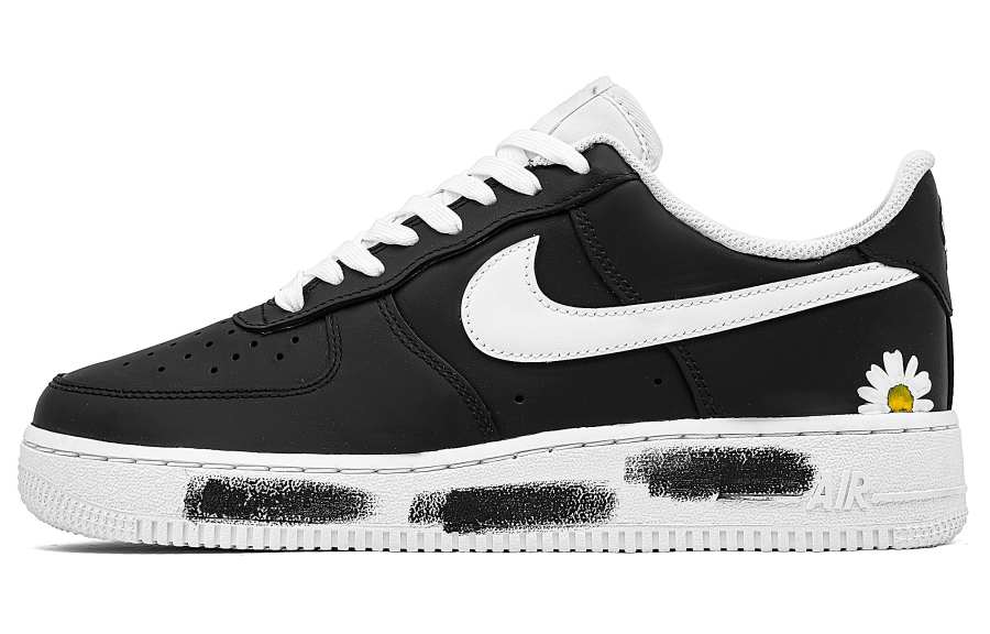 Nike Nike Air Force 1 Small Daisy Cushioning Lightweight Low top Skateboard Shoes Unisex Black White