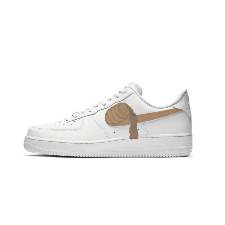 Nike Nike Air Force 1 'Triple White' Cola Can Low top Skateboard Shoes Women's White Brown