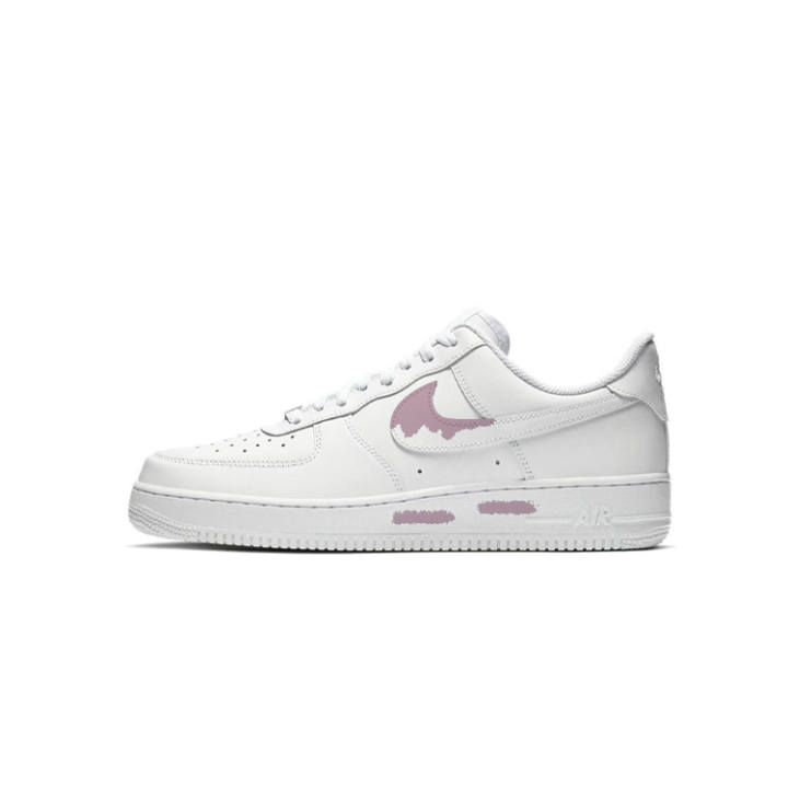 Nike Nike Air Force 1 'Triple White Cherry Blossom Valley Low top Skateboard Shoes Women's White Pink
