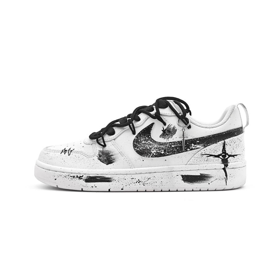 Nike Nike Court Borough Cthulhu Cross Abrasion Resistant Low top Skateboard Shoes Unisex White
