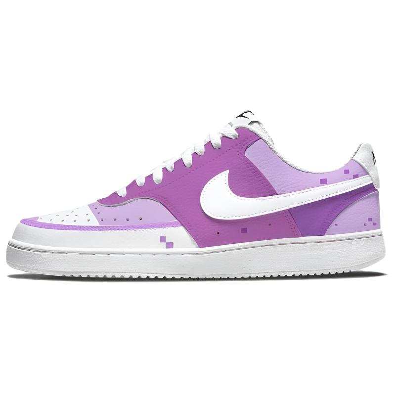 Nike Nike Court Vision 1 Purple Jade Wheat, Pixel Esports Leather Abrasion Resistant Low top Skateboard Shoes Unisex
