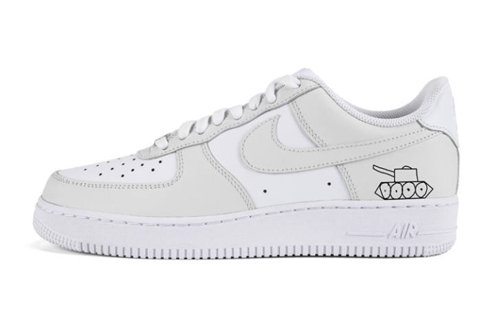 Nike Nike Air Force 1 Air Force 1 Low top Skateboard Shoes Men's Gray White